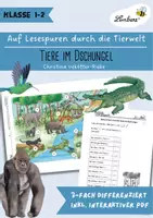 Vorschau - Stundenentwürfe - Lesespurgeschichte: Tiere im Dschungel - Deckblatt