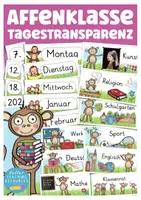 Vorschau - Präsentationen/Tafelbilder - Affenklasse Klassentier Affe Tagestransparenz - Deckblatt