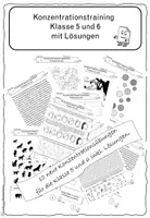 Vorschau - Arbeitsblätter - Materialsammlung KONZENTRATION KLASSE 5 UND 6, inkl. Lösungen - Deckblatt
