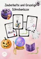 Vorschau - Bildkarten - Schreibanlässe Gruselgeschichte oder Fantasiegeschichte - Deckblatt