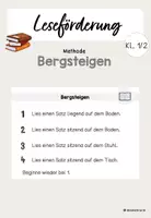 Vorschau - Arbeitsblätter - Leseförderung Bergsteigen Klasse 1 / 2 - Deckblatt