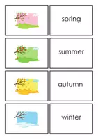 Vorschau - Spiele - First Words - English Flashcards SEASONS - Seite 1