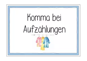 Vorschau - Poster - Tafelmaterial Kommaregeln - Seite 1