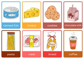 Vorschau - Bildkarten - Food and Drinks, Flash Cards - Seite 2