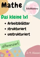 Vorschau - Unterrichtsreihen - Einmaleins | 1x1 Arbeitsblätter | differenziert | - Seite 1