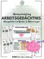 Vorschau - Spiele - Ideensammlung Übungen für das Arbeitsgedächtnis - Deckblatt