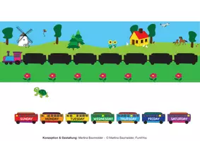 Vorschau - Poster - The days of the week - Wochentage-Zug auf Englisch - Seite 1