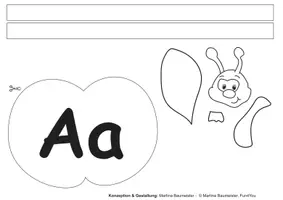 Vorschau - Mal- und Bastelvorlagen - Buchstabe der Woche A - einen Apfel basteln - Seite 2
