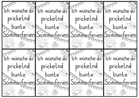 Vorschau - Mal- und Bastelvorlagen - ☀️Abschiedsgruß Sommerferien: Prickelnd bunte Sommerferien🌈 - Seite 3