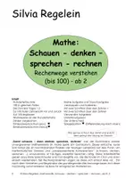 Vorschau - Arbeitsblätter - Mathe: Schauen, denken, sprechen, rechnen - bis 100 - Deckblatt