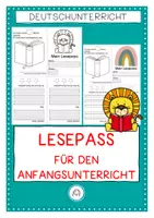 Vorschau - Arbeitsblätter - Lesepass für den Anfangsunterricht mit Elternbrief - Deckblatt