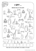 Προεπισκόπηση - Φύλλα εργασίας - Brown Owl At the Zoo - I SPY (zoo animals) - Σελίδα 2