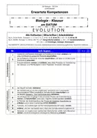 Vorschau - Stundenentwürfe - Kompetenzen & Klausur: Biologie Q4 NEUROBIOLOGIE | EVOLUTION DESZENDENZTHEORIEN | VERHALTENSBIOLOGIE - Deckblatt