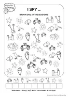 Aperçu - Apprentissages en autonomie - Brown Owl at the Seashore - Summer I SPY - Page 3