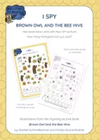 Aperçu - Matériel pour travaux manuels / dessin - Brown Owl and the Bee Hive: I SPY - Page de couverture