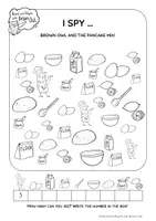 Vista previa - Hojas de trabajo - Brown Owl and the Pancake Mix - I SPY - página 2