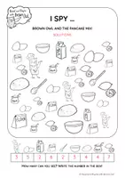 Aperçu - Feuilles d'exercices - Brown Owl and the Pancake Mix - I SPY / J'espionne - Page 3