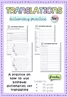 Vista previa - Hojas de trabajo - DICTIONARY PRACTICE WORKSHEETS: A COMPLETE LESSON - Portada