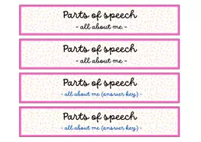 Vorschau - Stationenlernen - PARTS OF SPEECH - Montessori task cards - Seite 1