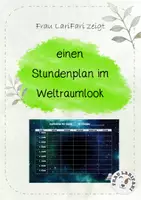 Vorschau - Arbeitsblätter - Stundenplan im Weltraumlook - Deckblatt