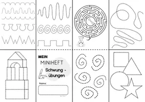 Vorschau - Arbeitsblätter - Falthefte Schwungübungen Klasse 1, Einschulung - Seite 3