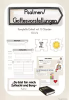 Vorschau - Unterrichtsreihen - Psalmen / Gottesvorstellungen - Komplette Einheit Kl.3/4 #edukisommerschnapper - Deckblatt