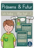 Vorschau - Spiele - Präsens & Futur - Ich habe ... Wer hat ...? (Lesespiel) - Deckblatt