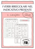 Vorschau - Arbeitsblätter - PRESENTE - i verbi irregolari (Übersicht) - Deckblatt