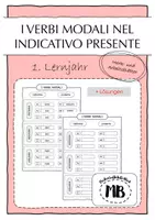 Vorschau - Arbeitsblätter - PRESENTE - i verbi modali - Deckblatt