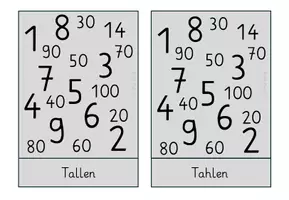 Vorschau - Bildkarten - Bild- und Wortkarten Tallen / Zahlen Niederdeutsch - Seite 1