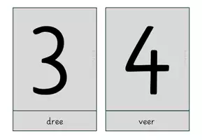 Vorschau - Bildkarten - Bild- und Wortkarten Tallen / Zahlen Niederdeutsch - Seite 3