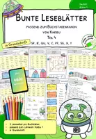 Vorschau - Arbeitsblätter - Lesen lernen zu Karibu 1 (Version 2016) - Grundschrift Sp bis y | 1. Klasse - Deckblatt