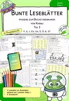 Vorschau - Arbeitsblätter - Lesen lernen zu Karibu 1 (Version 2016) - Grundschrift P bis St | 1. Klasse - Deckblatt