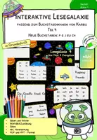 Vorschau - Stationenlernen - Lesespiel - Lesen zu Karibu 1 - Interaktive Lesegalaxie 4 - in Grundschrift - Deckblatt