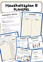 Vorschau - Stundenentwürfe - Haushaltsplan II - Planspiel 45 min - Deckblatt