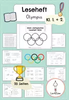 Vorschau - Arbeitsblätter - Leseheft Olympia | Olympische Spiele | Kl. 1 + 2 - Deckblatt