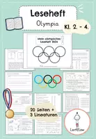 Vorschau - Arbeitsblätter - Leseheft Olympia | Olympische Spiele 2024 | Kl. 2 - 4 - Deckblatt