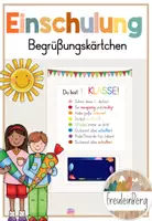 Vorschau - Anderer Materialtyp - Einschulung - Grußkarte mit Schokolinsen - Du bist 1. Klasse! - Deckblatt