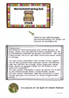 Vorschau - Arbeitsblätter - Wortschatztraining DaZ Urlaub - Seite 1