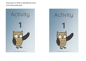 Vista previa - Para docentes: organización, planificación y formación - Brown Owl - Station Signs for Labelling Activities - página 1