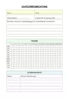 Vorschau - Arbeitsblätter - Schülerbeobachtung - Seite 1