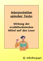 Vorschau - Merkblätter - Merkkarte: Wirkung der erzähltechnischen Gestaltung auf den Leser - Deckblatt