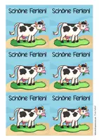 Vorschau - Mal- und Bastelvorlagen - Kuhklasse Klassentier Kuh Feriengrüße kostenlos - Seite 3