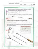 Vorschau - Arbeitsblätter - Werkstück - Grillspieß > Metall / Holz > Gewinde oder Hartlöten...inkl. Lösungen... 2 Versionen 1 Preis - Deckblatt
