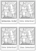 Vorschau - Mal- und Bastelvorlagen - Eis / Eisbecher - Pop-Art und Mosaik - Feriengrüße Sommerferien #edukiferiensale24 - Seite 3