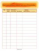 Aperçu - Fiches - Fiche exercice d’évacuation - Page de couverture