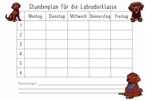 Vorschau - Poster - editierbarer Stundenplan Labradorklasse dunkel/braun #Klassentier - Seite 3