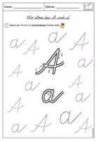 Vorschau - Arbeitsblätter - Vereinfachte Ausgangsschrift: Einführung Buchstabe A/a (Klasse 1-2) - Seite 2