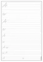 Vorschau - Arbeitsblätter - Vereinfachte Ausgangsschrift: Einführung Buchstabe A/a (Klasse 1-2) - Seite 3