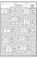 Προεπισκόπηση - Φύλλα εργασίας - Past Simple Maze - Spot the Mistakes - Σελίδα 1